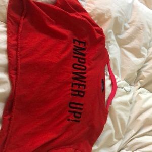 Red crop top